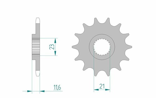 Afam standard steel pinion - afam,