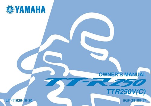 Yamaha owners manual book - book, 2006